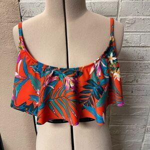 Old Navy tropical Orange Hawaiian Bikini Top XL